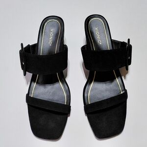 VIONIC Women's Garnet  Brookell  Black Heel  Sandals Size 9